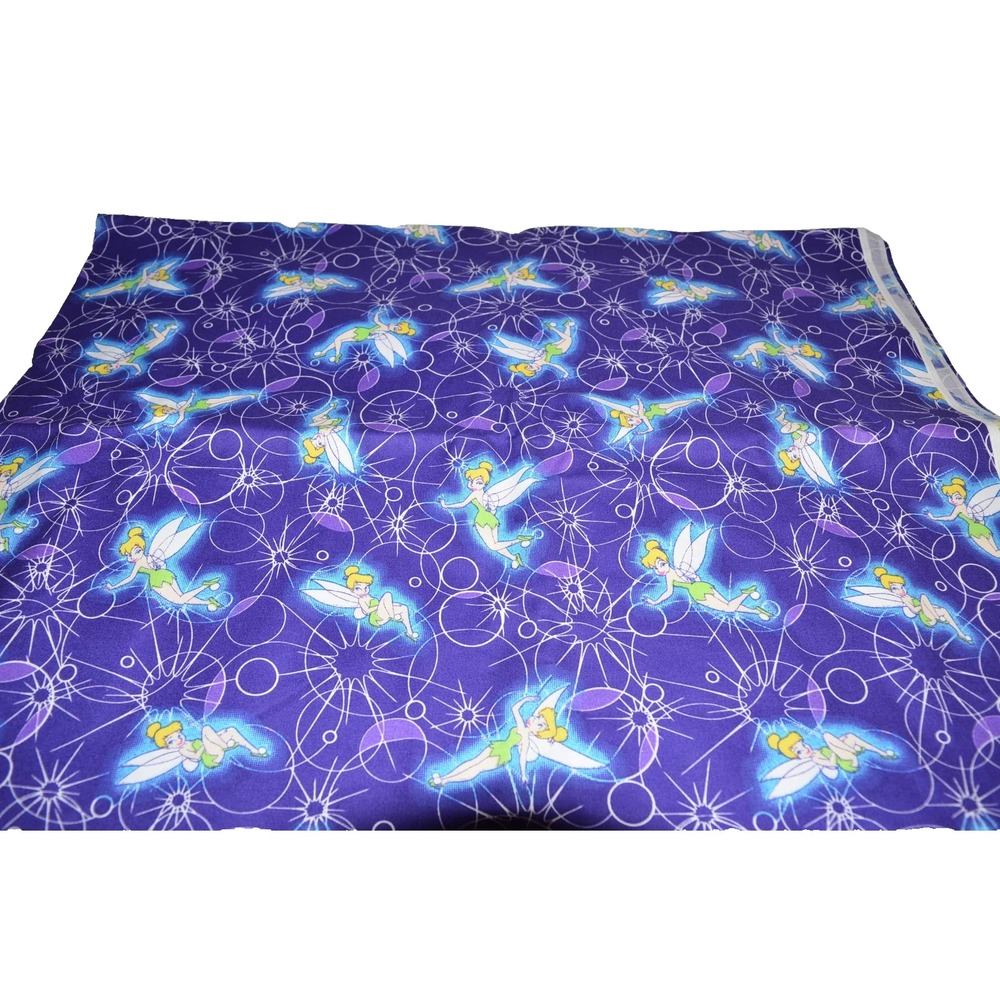 Disney Tinkerbell Magic Bubbles Dark Purple Cotton Fabric Springs Global 152X44